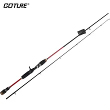 Goture Baitcasting Рыболовная Удочка 2.1 М 2.4 М Средний Быстрые Действия Углеродного Волокна 2 Раздел Приманки Литья Приманки Удочка 