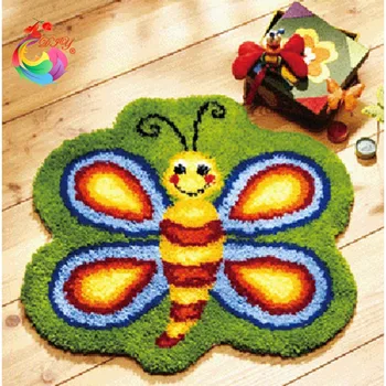 

Latch hook rug kits Cartoon Bee rugs and carpets knitting needles Patchwork carpet cross stitch thread embroidery kits Carpets