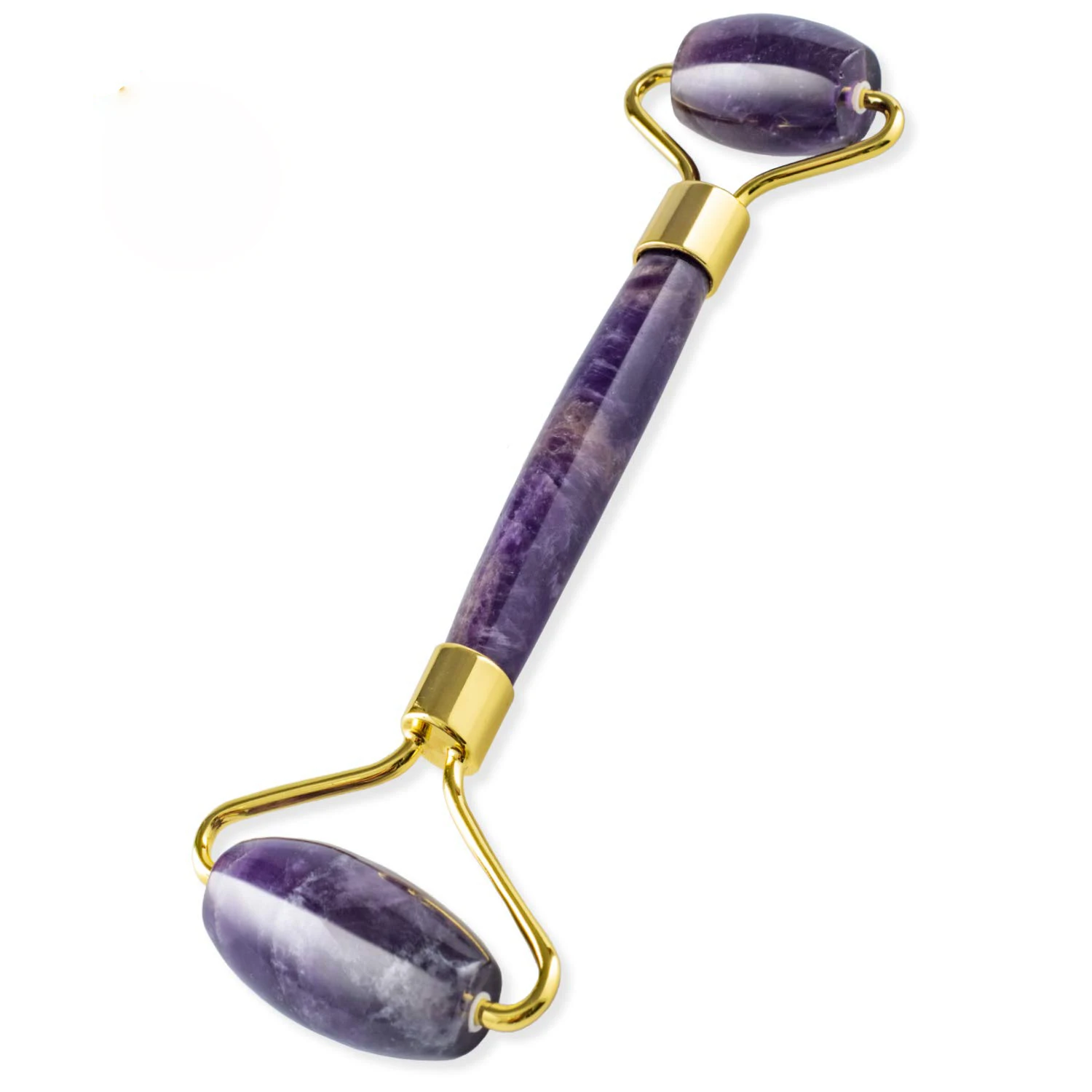 Фиолетовый кристалл нефритовый ролик инструмент для лица натуральный Нефритовый камень для морщин, антивозрастной-аутентичный с коробкой
