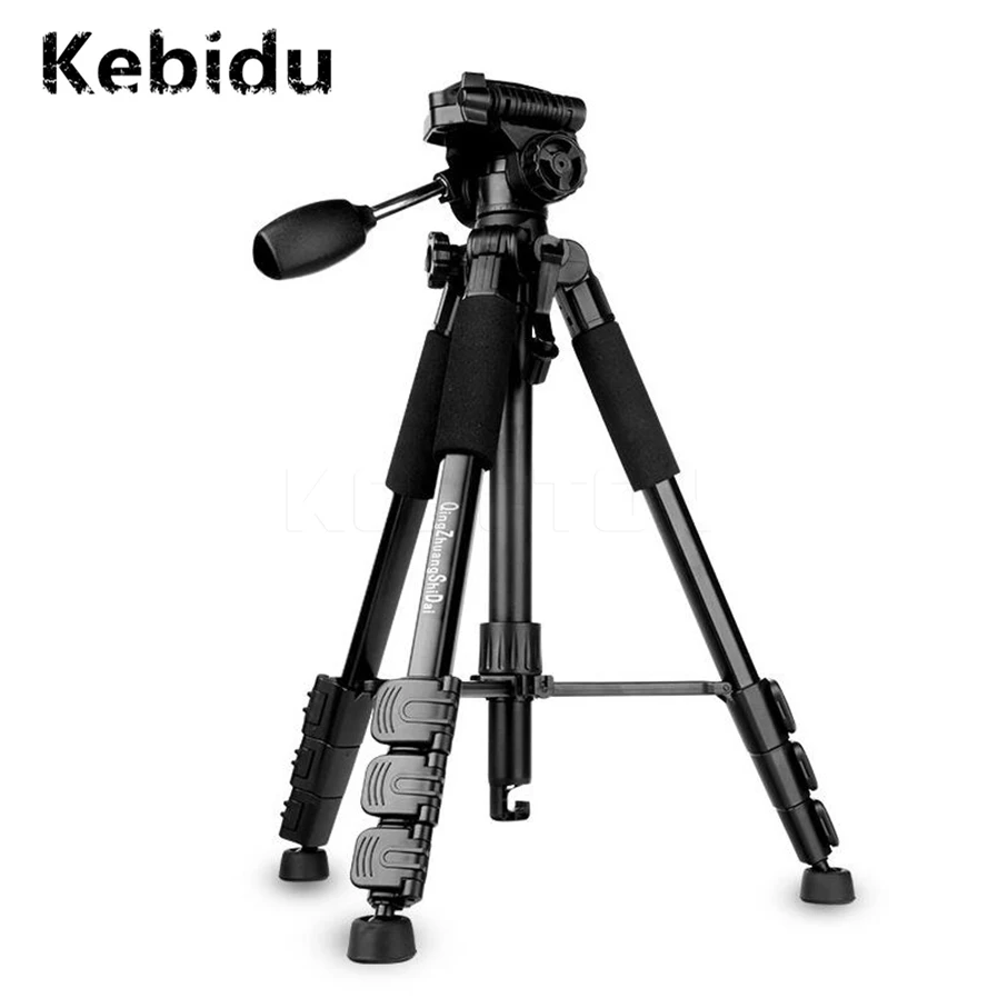 

Kebidu for dslr Camera Q111 Professional Tripod Portable Pro Aluminium Tripod Camera Stand with 3-way Pan Head for Digital Dslr