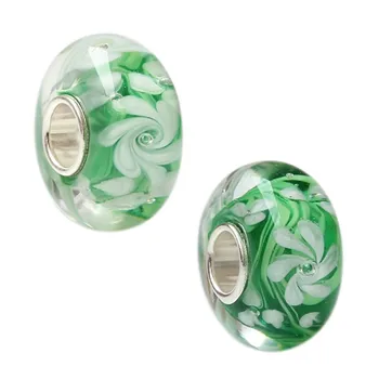 

Emith Fla 100% 925 Sterling Silver Large Hole Flower DIY Lampwork Charm Bead Fit European Bracelet Bangle Jewelry Accessories
