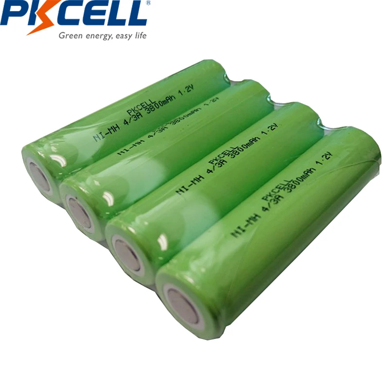 30 шт PKCELL 4/3A 1,2 V 3800mAh аккумуляторная батарея 17670 18670 Ni-MH батарея для пайки с плоским верхом