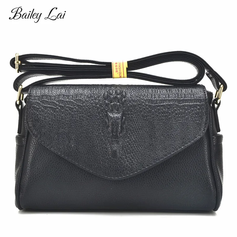 

BAILEY LAI Women's PU Leather Crocodile pattern Solid Color Small Shoulder Bags Crossbody Bags for Girls Messenger Bags Flap