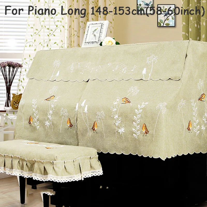 Половина и полный Чехол для пианино со стулом крышка Стиль содержит натуральный Сельский в европейском стиле на шнуровке с рисунком оленя пыленепроницаемый салфетка на фортепьяно - Цвет: B2