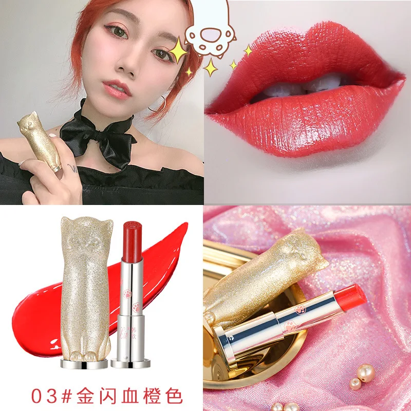 

New 3 Piece/Set Shiny Cat Paws Velvet Matte Lipstick Lip Makeup Long Lasting Moisturizing Lipstick Lip Gloss Cosmetic Set