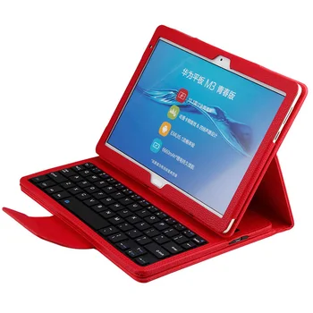 

Wireless Bluetooth ABS Keyboard Cover Case For Huawei MediaPad M3 Lite 10 BAH-W09/AL00 10.1" PU Leather Removable Keyboard Cases