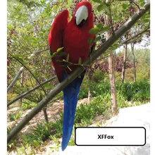 Милая имитация красный и синий макет попугая пена и меха реальная жизнь одно крыло попугай кукла-птичка подарок около 30 см xf1087