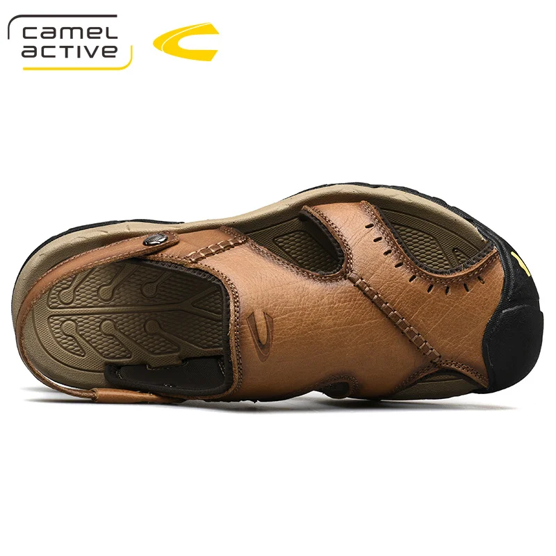 Camel Active/Новинка года сандалии из натуральной кожи для мужчин удобная повседневная обувь мягкие эластичные стелька двойной ношение гибки