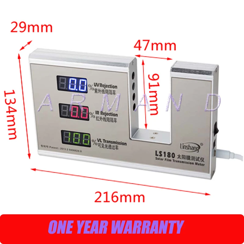 Солнечный Плёнки Трансмиссия метр LS180 Окно Оттенок Метр УФ ИК отказ пропускания света