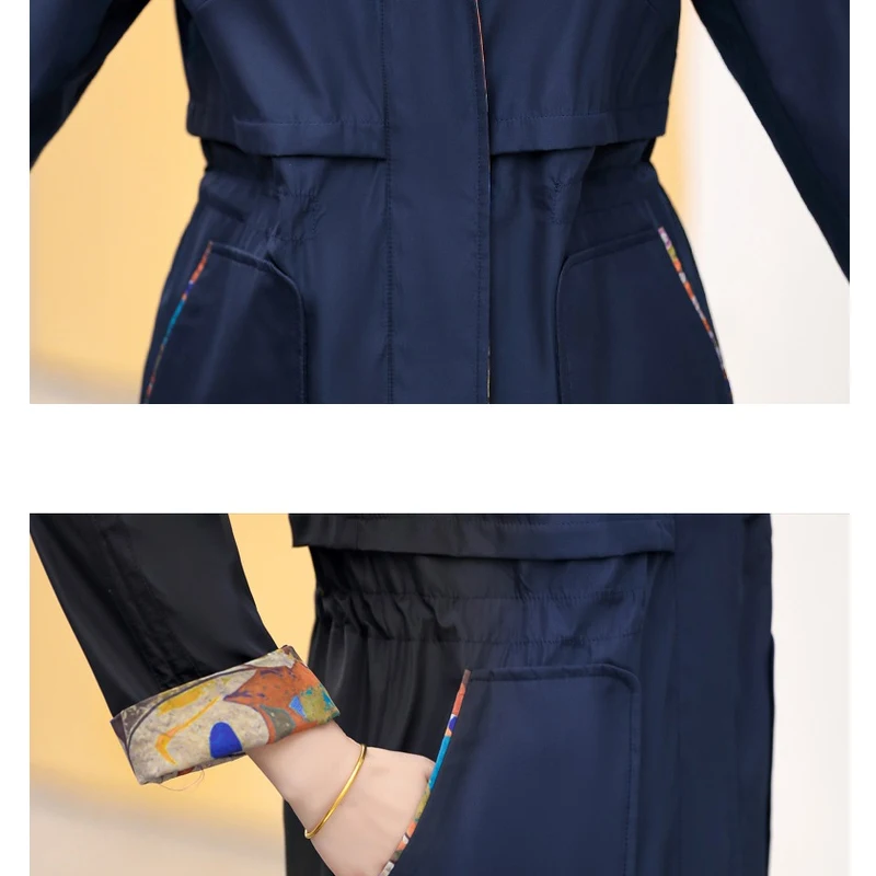 Весенняя женская короткая куртка Новая мода ветровка среднего возраста с капюшоном на молнии с карманом короткая верхняя одежда женский топ размера плюс 4XL