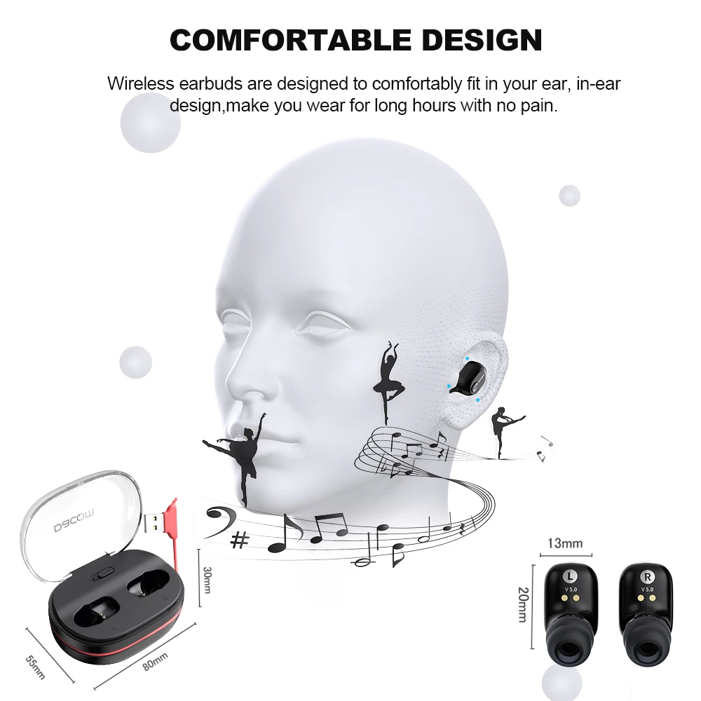 Продажа DACOM K6H Pro TWS громкая связь, воздушный наушник, мини гарнитура, стерео Bluetooth 5,0, наушники вкладыши, беспроводные наушники, наушники PK i12 tws