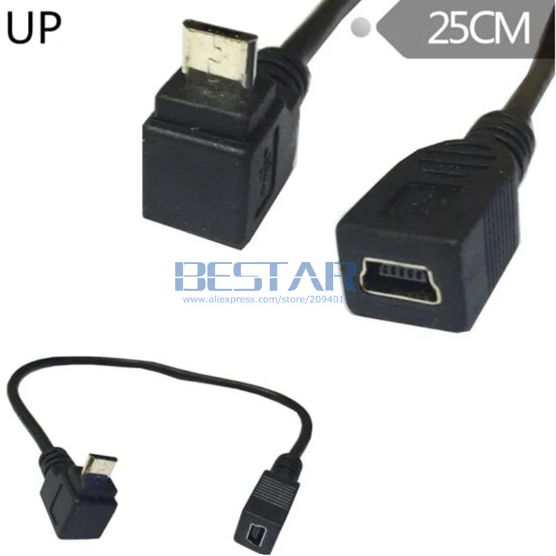Кабель удлинитель для передачи данных Micro Male 25 см USB 2 0 кабель OTG Mini 5 Pin Female м|Кабели