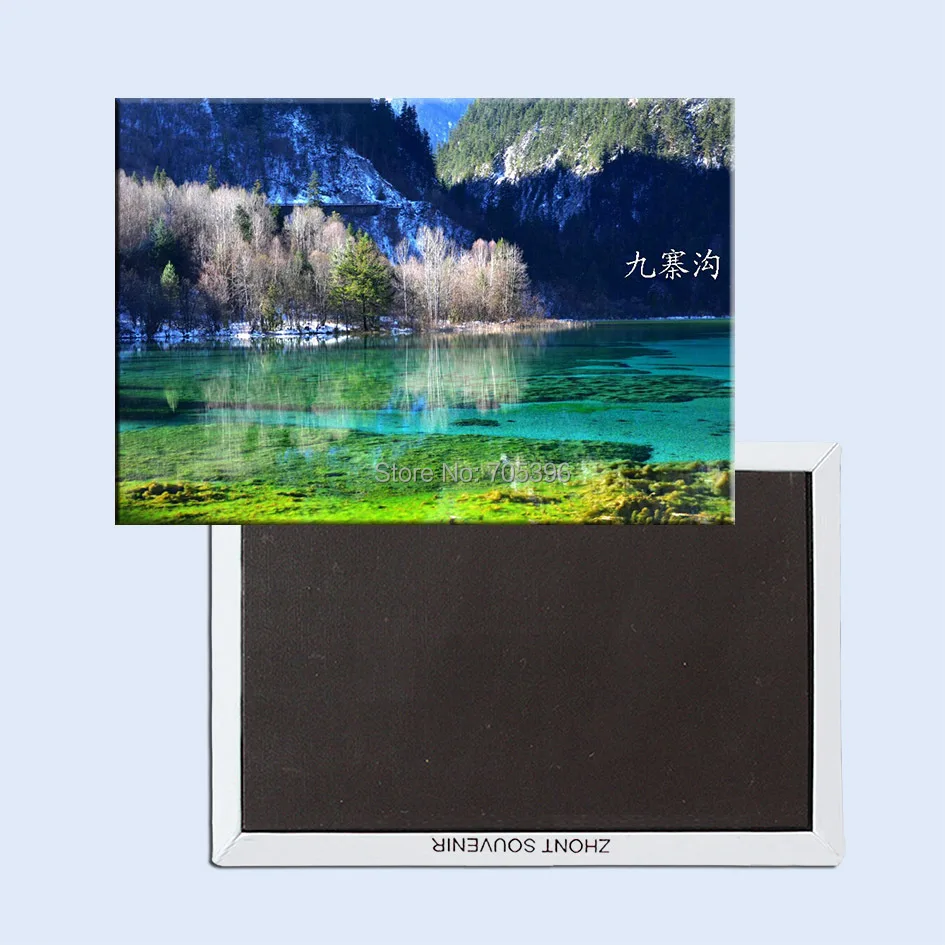 

World Souvenir Magnets Home Decor Stickers,SiChuan JiuZhaiGou Tourism Fridge Magnet 5752 Wholesale accept