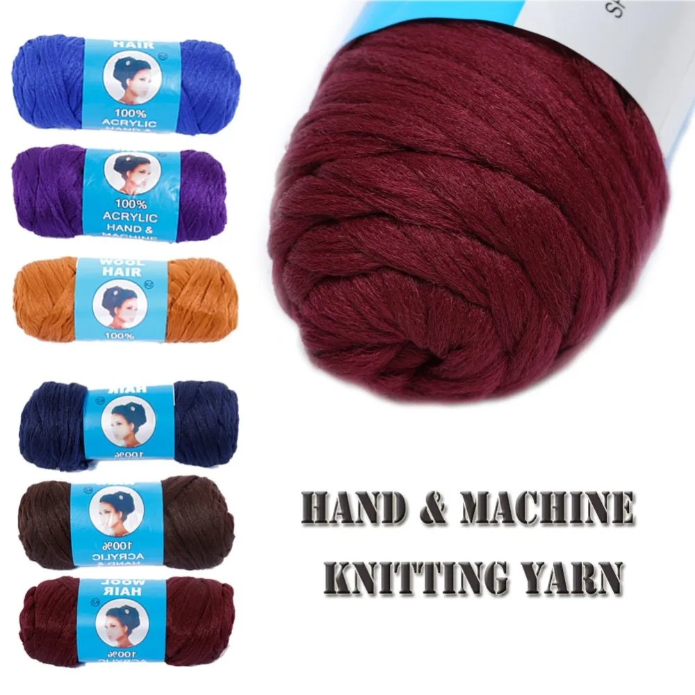 Brazilian Wool Hair Acrylic Hand&Machine Knitting Yarn for African Hair Braiding Sengalese Twist Jumbo Braids/Crochet/Dreadlocks