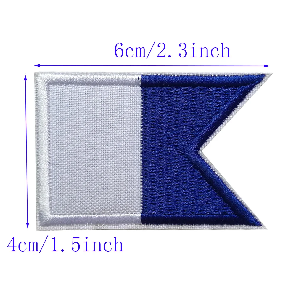 2/6/12PCS Scuba Diving Flag Embroidered Patch Iron On Patches Backpack Bag Flag Patch 6*4CM