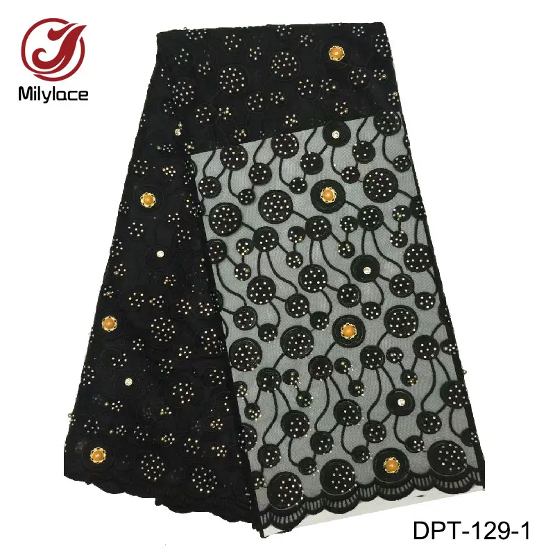 Dubai lace fabric 5 yards embroidery net mesh lace high end design