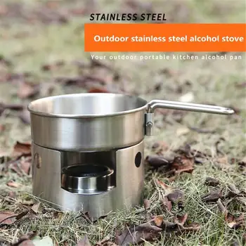

HobbyLane Portable Stainless Steel Round Windscreen Stove Solid Alcohol Burner