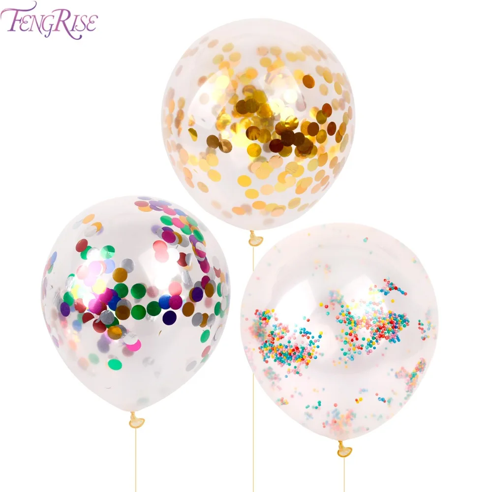 FENGRISE 10pcs 12inch Confetti  Balloon  Romantic Wedding 