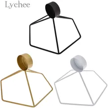 Lychee, креативный геометрический подсвечник, черный, белый, золотой цвет, подсвечник, украшение для дома, кухни, свадебное украшение