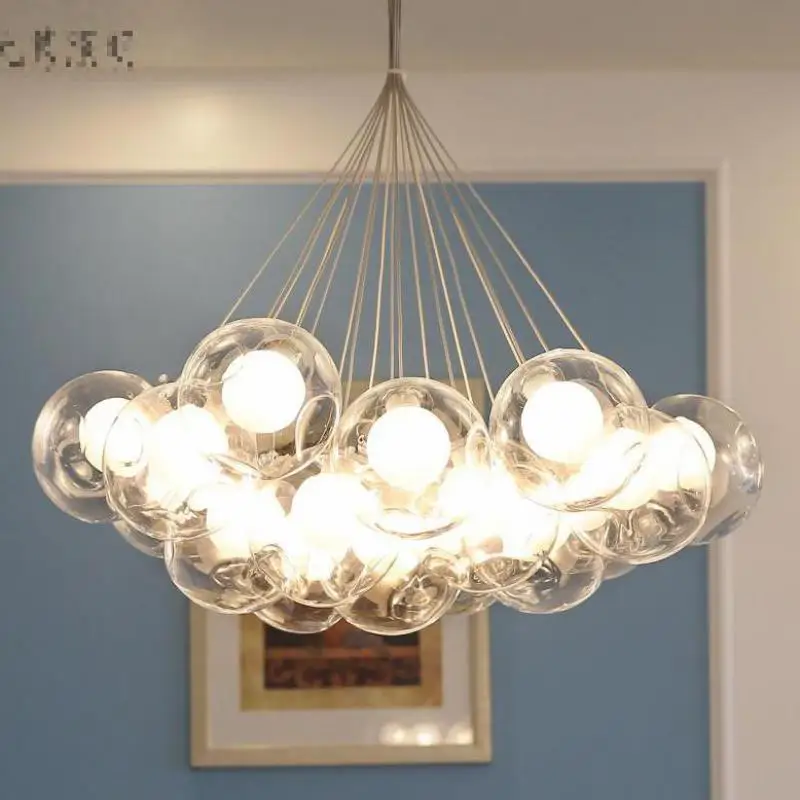 Постмодерн красочные стеклянные лампы Подвесная лампа G4 LED DIY подвесная
