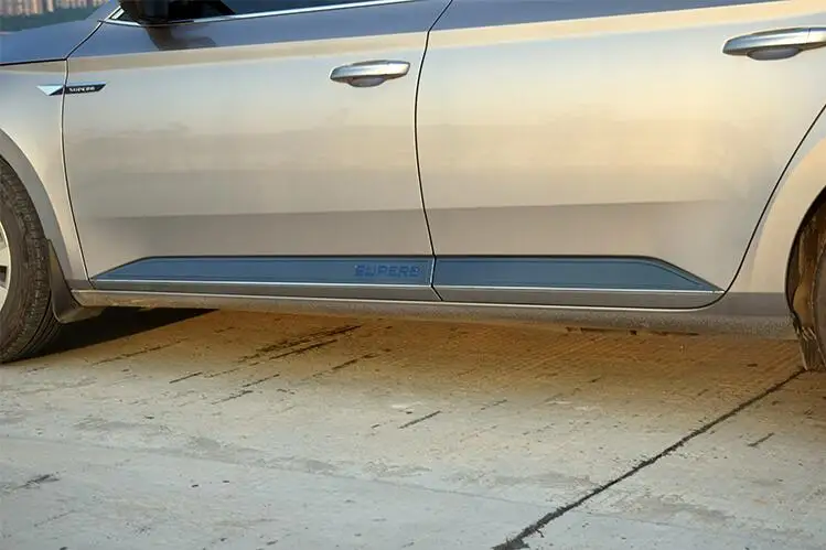 

Stainless Steel car body side moldings side door decoration For 2016-2018 Skoda Superb