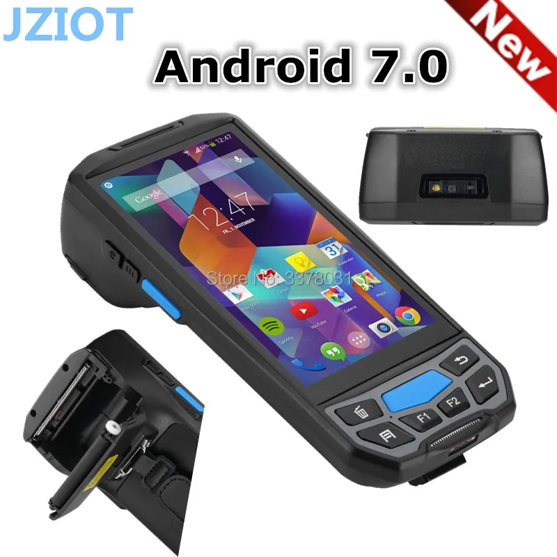 

4G LTE Android7.0 rugged nfc rfid reader 2d barcode scanner all in one handheld smartphone rugged android pda barcode