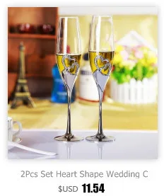 2 шт. набор в форме сердца для свадьбы бокал для шампанского es Lover Стразы для свадебного бокала хрустальный бокал для вина Декор для банкета и свадьбы