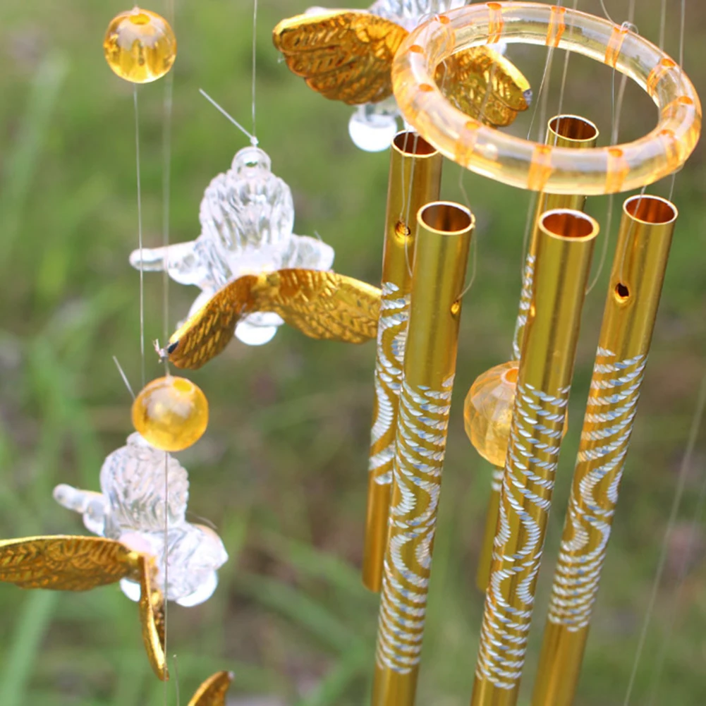 Античный резонансный 5 трубок Love Angel Wind Chime колокольчики Висячие гостиная кровать домашний Декор подарок автомобиль Открытый Двор Сад деко колокольчики