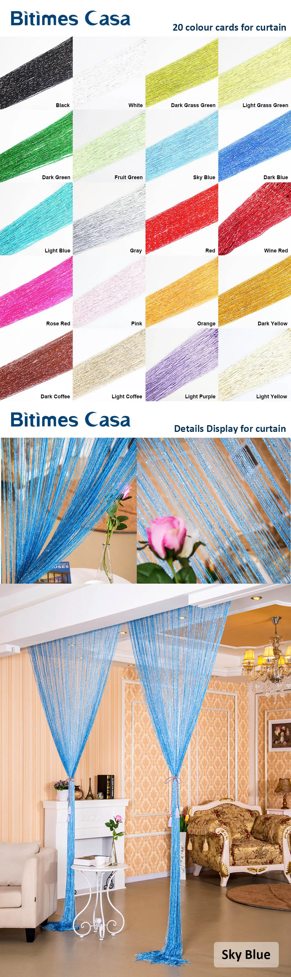 string curtain 300cm300cm-0-1