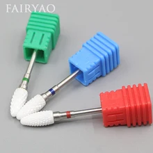 Керамический сверло для ногтей роторные заусенцы резцы для фрезы Маникюр Педикюр электрические сверла аксессуары для ухода за ногтями электрическая дрель