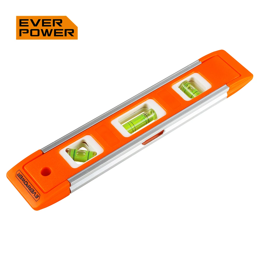 

EVERPOWER 9 Inch Magnetic Aluminum Torpedo Level Ruler 45 Degree Vertical Horizontal Bubble Measuring Tool