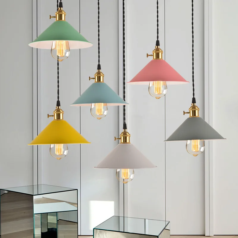 

Nordic knob switch is contracted and contemporary dining-room lamp cafe bar bedside marca dragon pot droplight