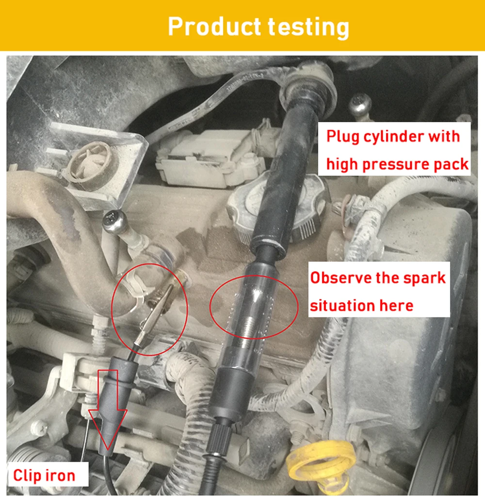 Автоматический детектор катушки зажигания провод к свече зажигания диагностическая система запуска Высоковольтная линия пакет детектор измеритель скачка огня