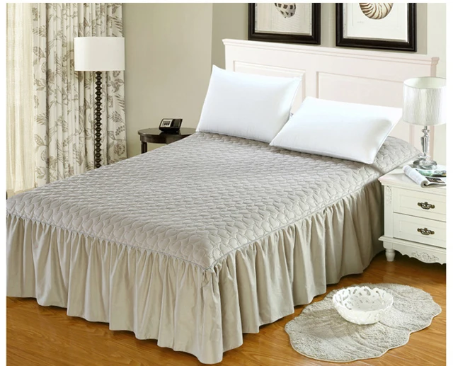 100 cotton+Thick, add winter quilted bed skirt Bed cover cotton pad