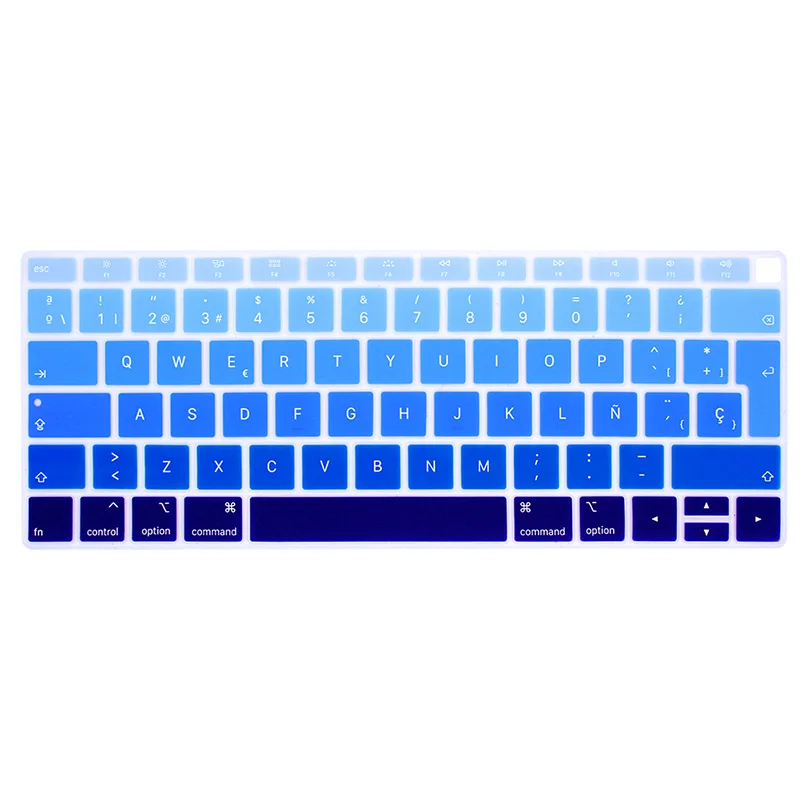EU Enter Spanish Or Chile Keyboard Case Protector for MacBook Air 13 Keyboard Cover Spanish Model A1932 Silicone Protective Film-Gold