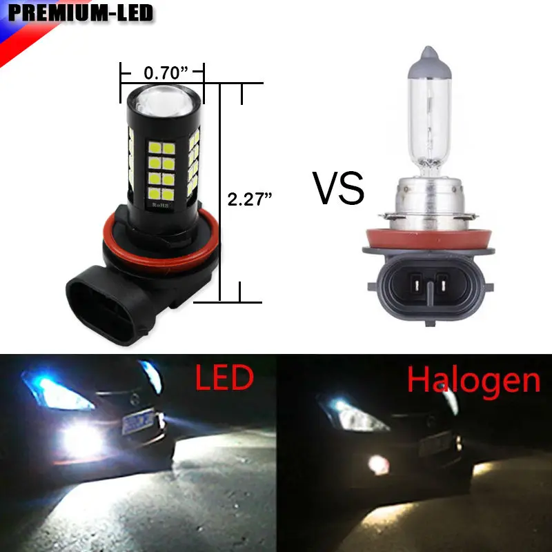 2 шт. 44 smd 3030 работает на СИД H8 H11 H9 H16 светодиодные лампы для автомобиля