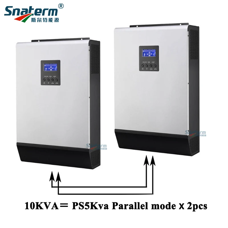 10KVA 8000W солнечный инвертор 48V50A PWM 10KVA решеточный Инвертор 48В 220 В немодулированная Синусоидальная волна Гибридный инвертор 60A Батарея Зарядное устройство