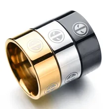 Cartoon Deadpool Marvel animation new men’s stainless steel titanium ring wholesale