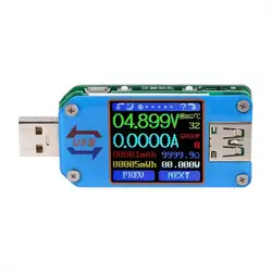 Цвет тестер для экрана USB2.0 Напряжение Am метр Тип-C тестер Bluetooth Связь Edition UM25C практичный usb тестер