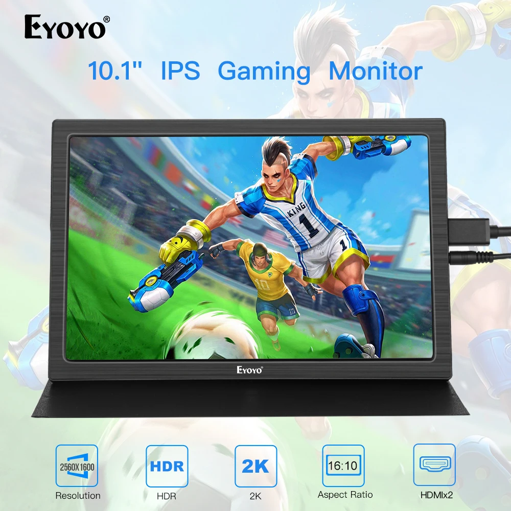 

Portable monitor portatil 10" inch 2560x1600 HDMI Leather Stand gaming PS4 LCD LED Display Raspberry pi 2 3 b monitores para pc