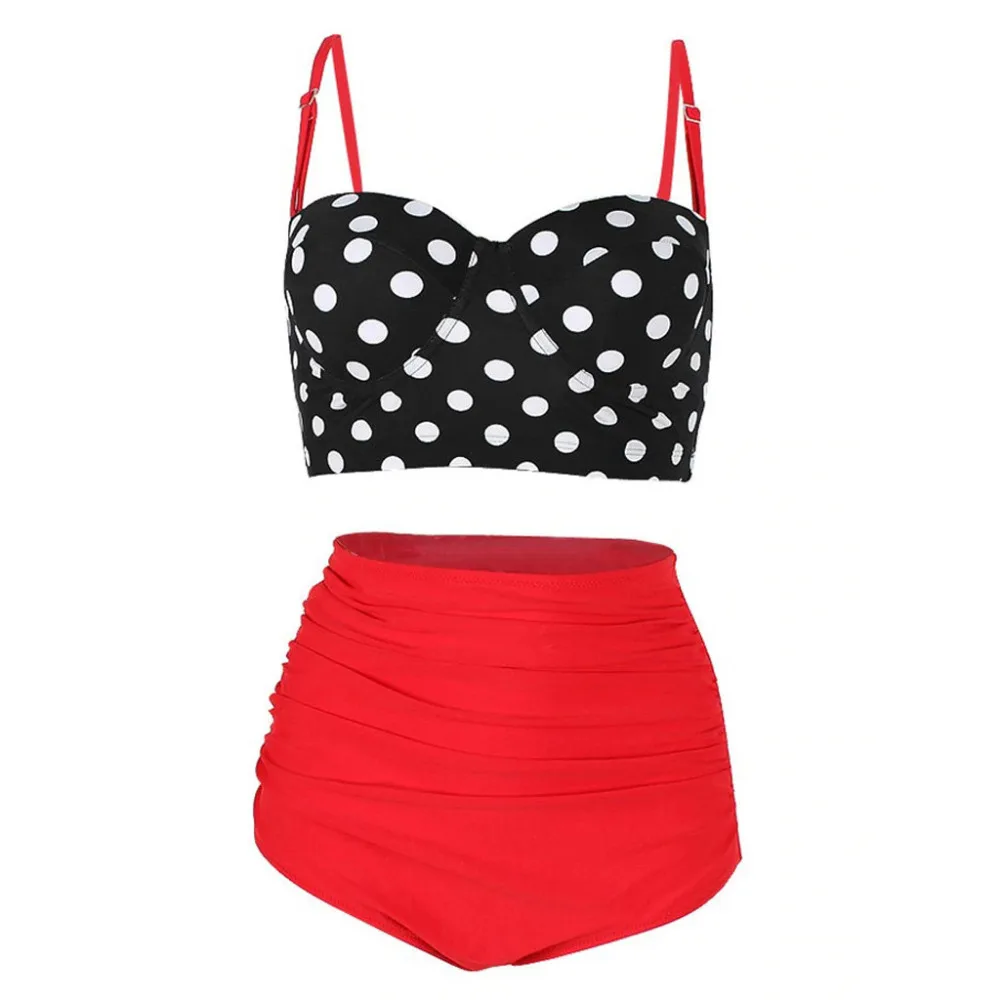 2019 sexy bikinis set women swimsuit push up swimwear women bikinis mujer brasile Sling Polka Dot Print Swimming Bikini 40M24 (14)