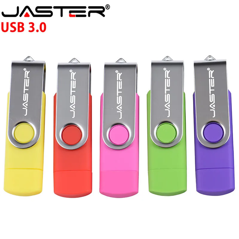 JASTER USB 3,0 OTG Usb флеш-накопители 8 ГБ 16 ГБ 32 ГБ 64 Гб 128 ГБ флеш-накопители двойной флеш-накопитель для системы android в розничной упаковке