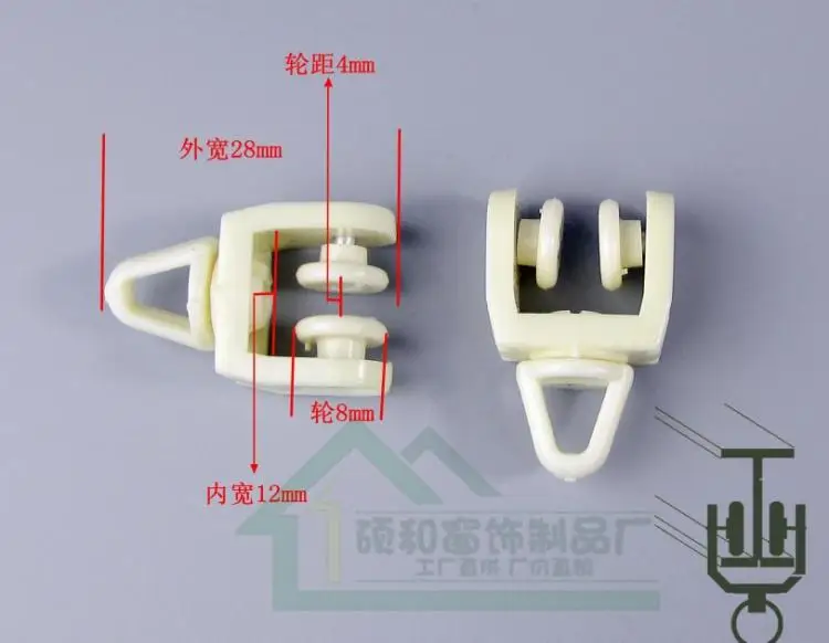 Шкив для штор прямой рельсовый шкив роликовая оконная рейка крюк колеса старомодный карниз направляющие аксессуары