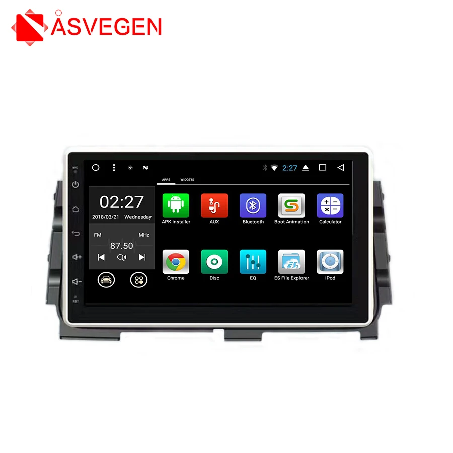 Clearance Asvegen Android 7.1 Quad Core Car Radio GPS Navigation Stereo Headunit WIFI 4G Media DVD Player For Nissan Kicks 2015 0