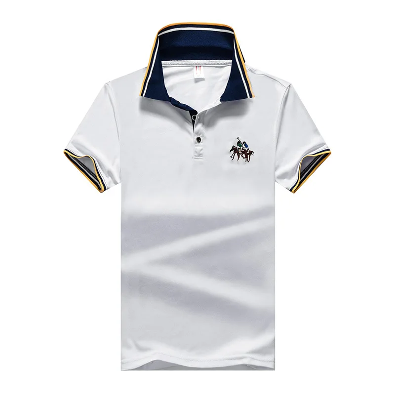 

TIEPUS new POLO shirt men cotton fashion embroidery plus size 5XL,6XL, 7XL, 8XL Brand POLO men's casual Business POLO Shirt Men