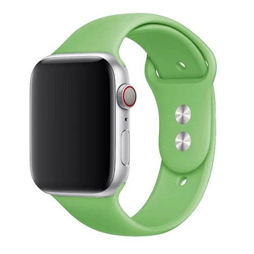 Спортивный ремешок для часов для apple watch 5/4/3/2/1 наручных часов iwatch, ремешок 44 мм, 42 мм, 40 мм, 38 мм, версия Браслет Силиконовый ремешок для часов с резиновым ременем аксессуары - Цвет ремешка: 3-Mint Green
