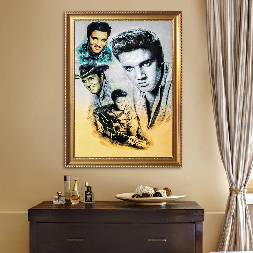 

Full Square/Round Drill 5D DIY Diamond Painting "Elvis Presley" Embroidery Cross Stitch Mosaic Home Decor Gift
