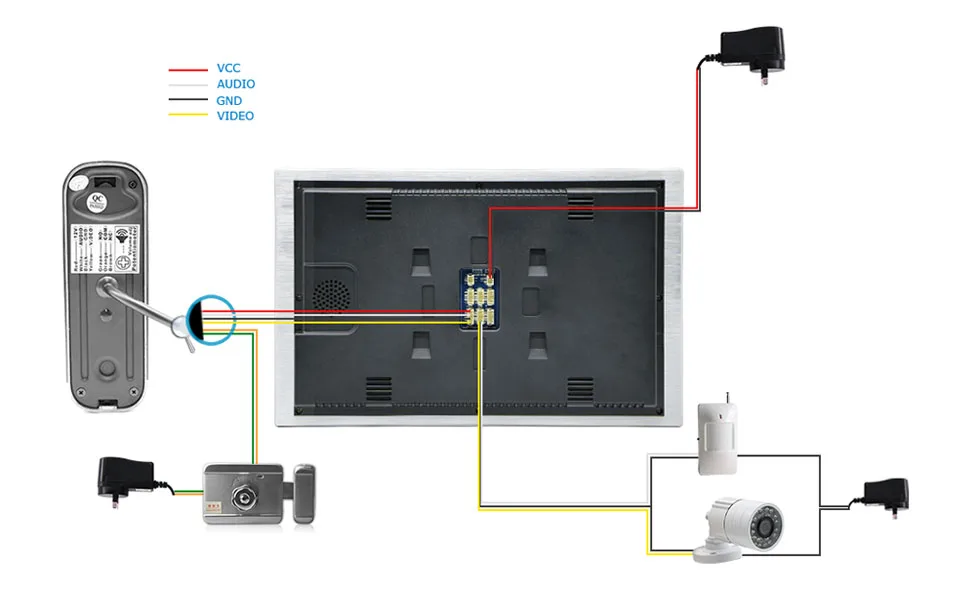 JeaTone 10 "TFT 1200TVL видеодомофон домашний телефон двери Регистраторы Системы SD/карты памяти поддерживается Водонепроницаемый Управление