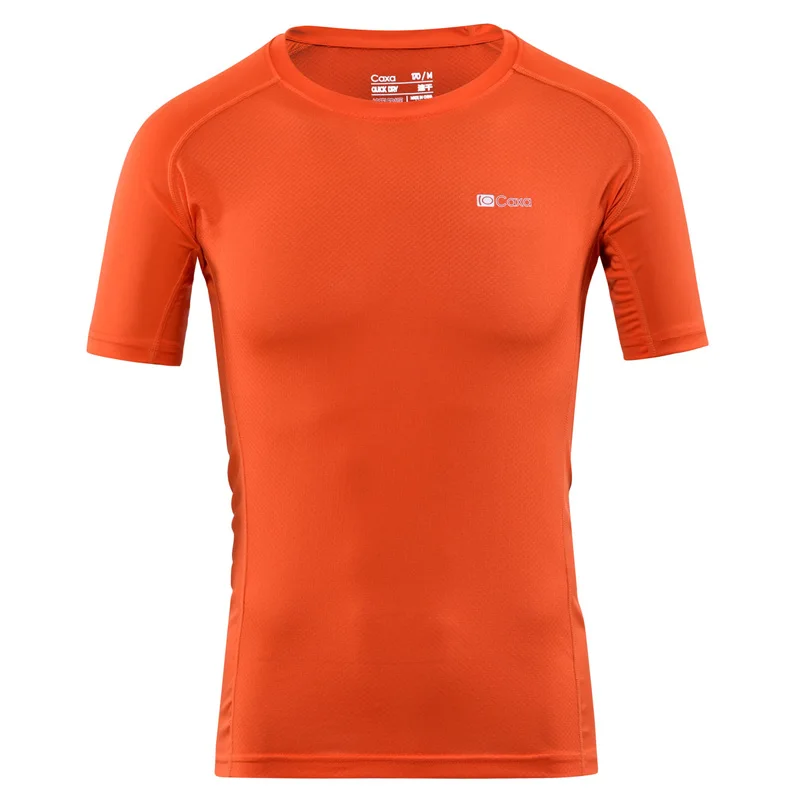 

CAXA Men's Summer Coolmax Outdoor Hiking Fast Drying Breathable T-shirts Sports Gym Top Running Climbing Short Sleeve T Shirts