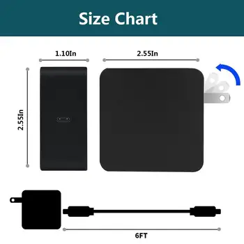 

2020 New Arrival Type-C PD Charger Power Delivery 65W Portable Wall Charger Adapter for Macbook Pro for Nintend Switch r25